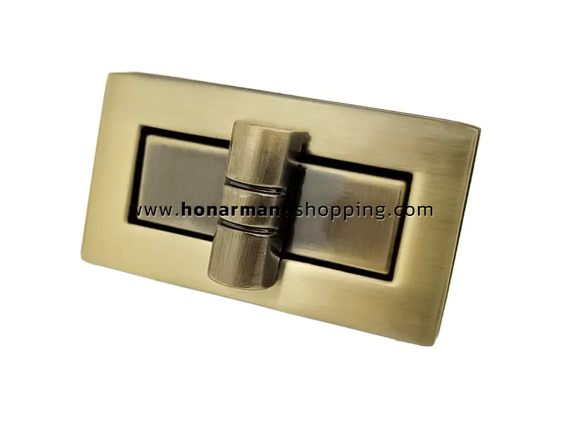 قفل پیچک مستطیل سایز بزرگ رنگ زردقلم