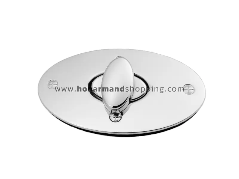 قفل پیچک بیضی طرح 4 پیچ  سایز بزرگ رنگ نیکل