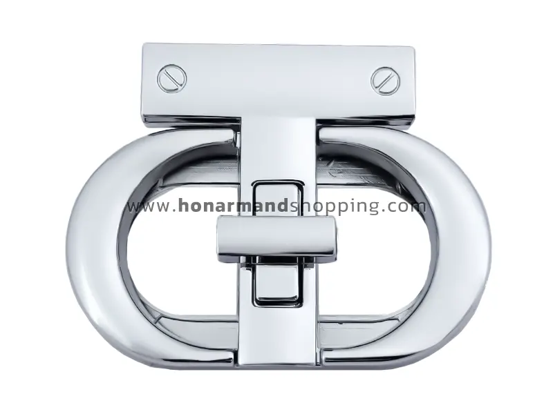 قفل کیف زنانه مدل پیچکی رنگ نیکل