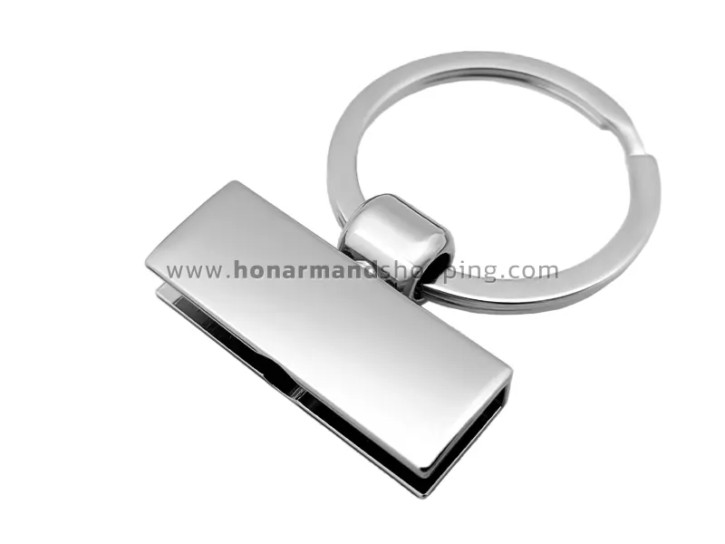 جاسوئیچی مستطیل 3 سانت خارجی رنگ نیکل همراه با حلقه