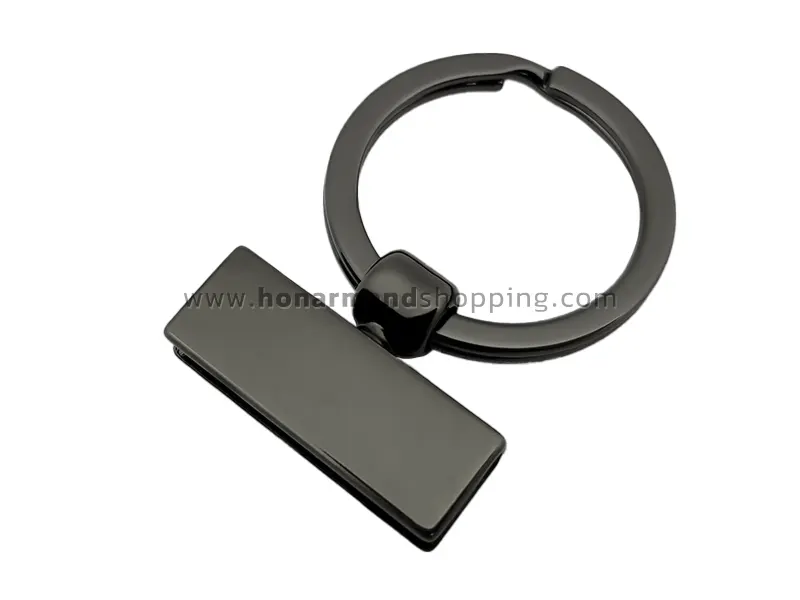 جاسوئیچی مستطیل 3 سانت رنگ دودی (با حلقه)