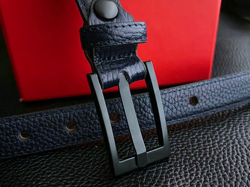 کمربند زنانه چرم طبیعی دولایه سایز 2.5 رنگ سرمه ای