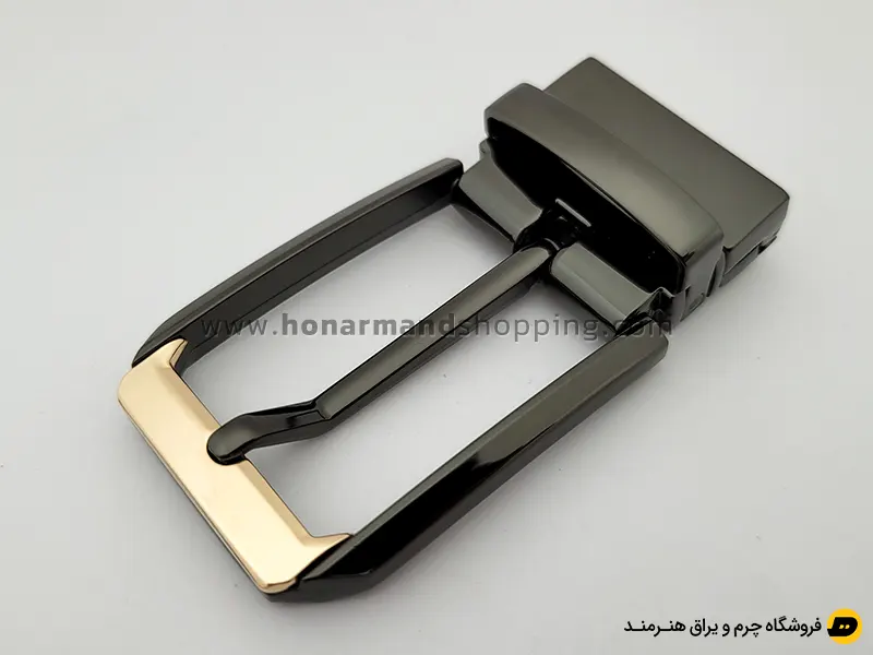 سگک کمربند زبانه دار چرخشی رنگ دودی سایز 3.5