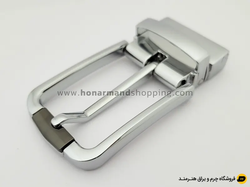 سگک کمربند زبانه دار چرخشی رنگ نیکل سایز 3.5