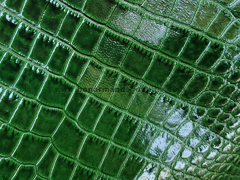 چرم بزی ورنی وکیوم طرح روکو رنگ سبز