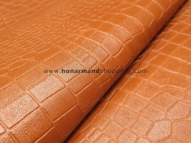 چرم بزی طرح پریما رنگ عسلی