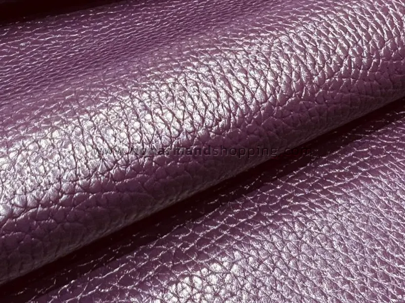 چرم طبیعی گاوی طرح فلوتر رنگ ارغوانی