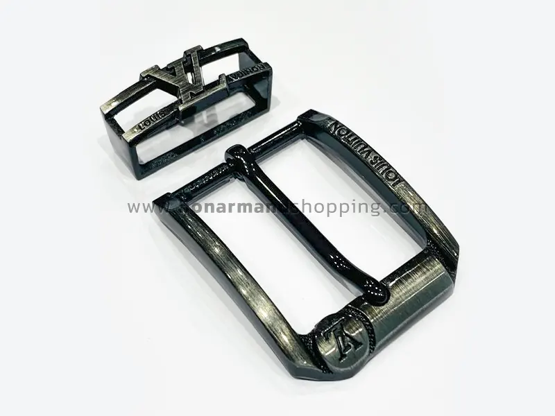 سگک کمربند پل دار طرح Louis Vuitton سایز 3.5 رنگ دودی