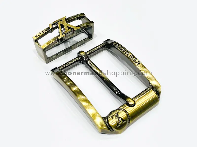 سگک کمربند پل دار طرح Louis Vuitton سایز 3.5 رنگ زردقلم