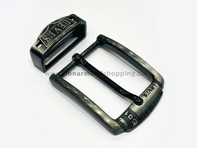 سگک کمربند پل دار طرح levi's سایز 3.5 رنگ دودی