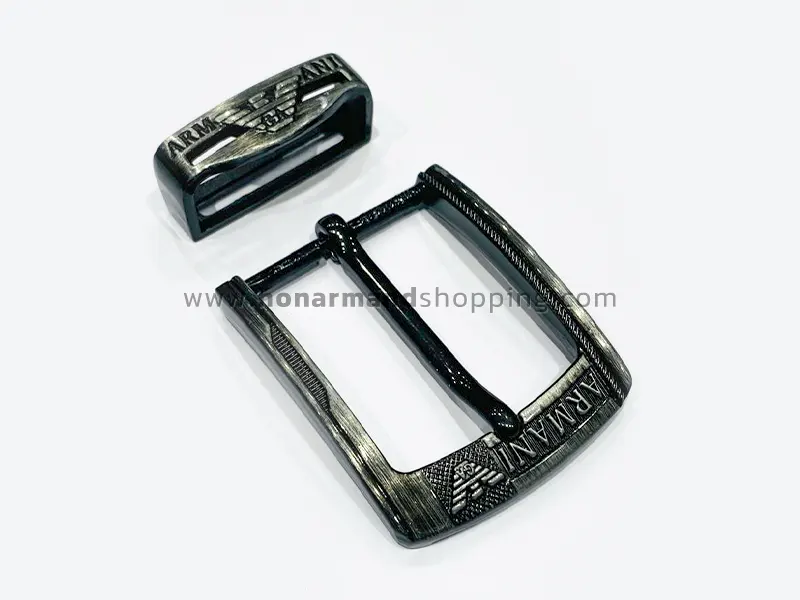 سگک کمربند پل دار طرح ARMANI سایز 3.5 رنگ دودی