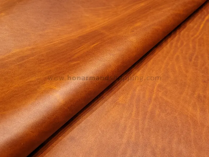 چرم گاوی طرح افکت رنگ عسلی
