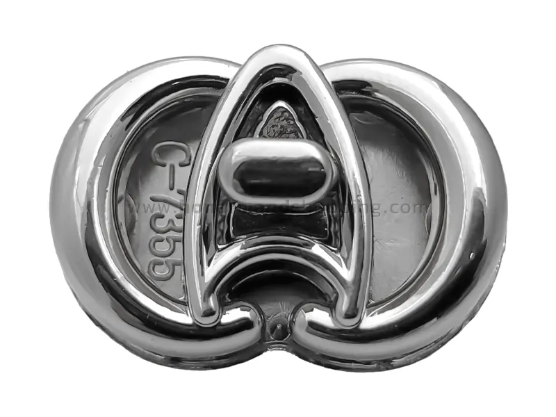 قفل کیف پیچکی طرح A رنگ نیکل