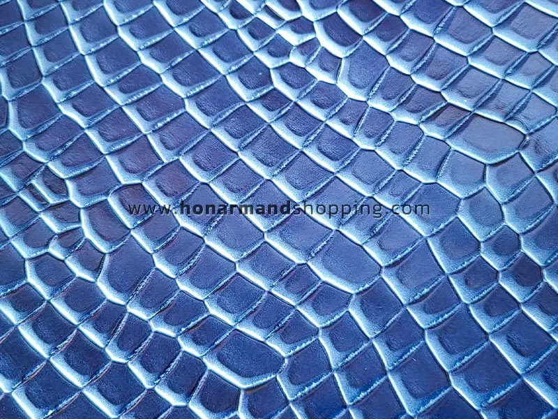 چرم گاوی طرح سنگی رنگ آبی