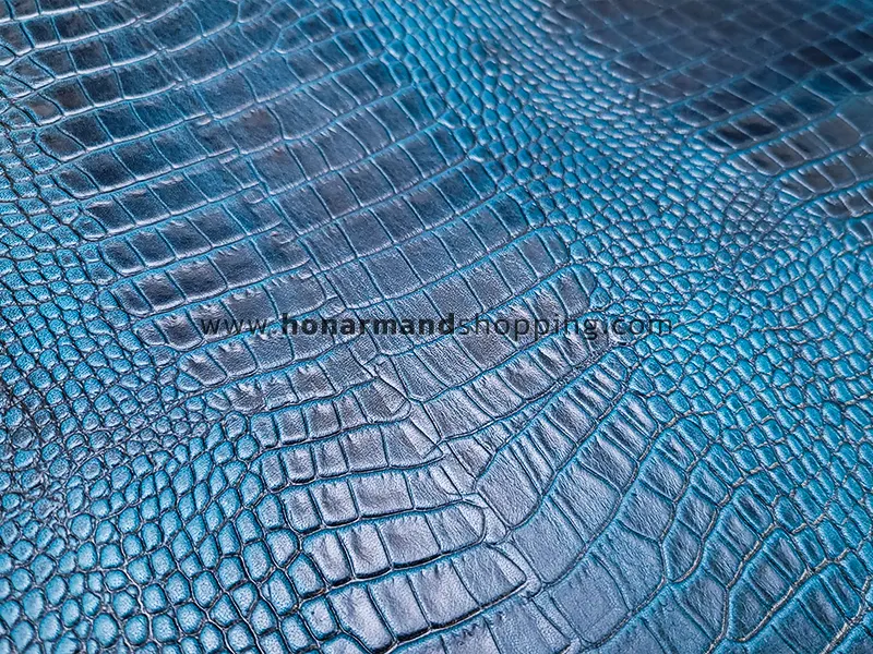 چرم گاوی طرح روکو رنگ سرمه ای