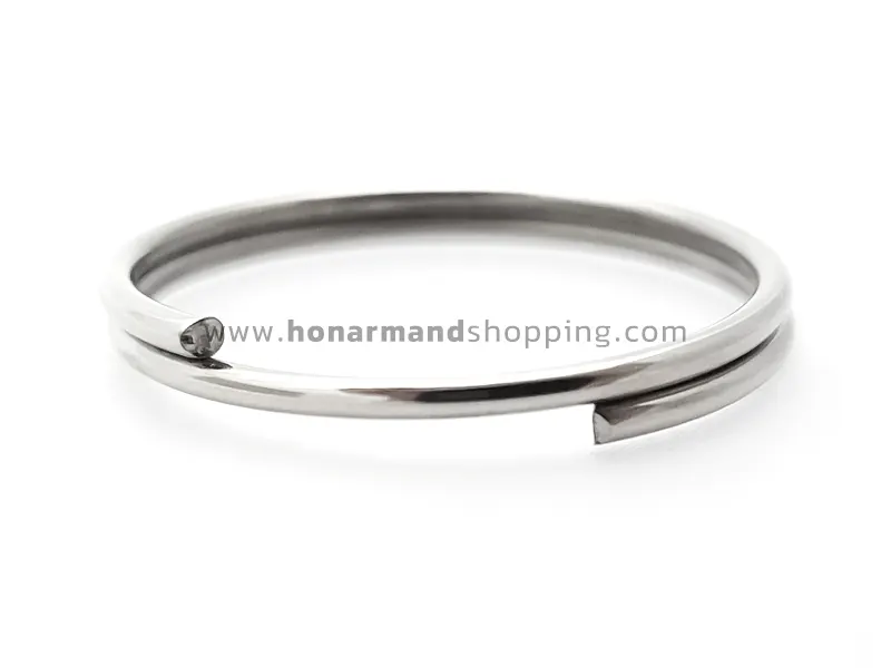 حلقه دولا جاسوئیچی مفتولی رنگ نیکل سایز 2.5 (بسته 10 عددی)