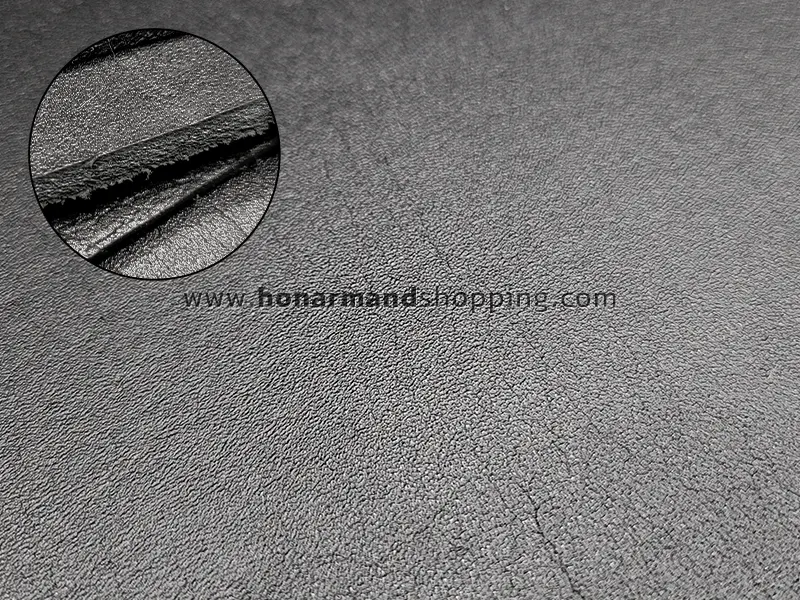 چرم گاومیش طرح ساده رنگ مشکی (وارداتی)