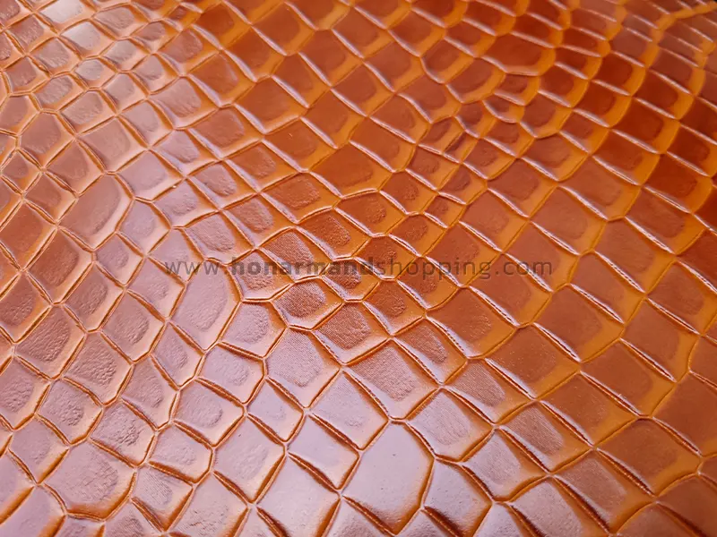 چرم گاوی طرح سنگی رنگ عسلی