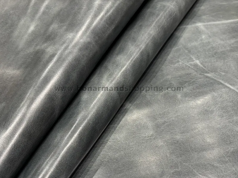 چرم گاوی طرح افکتی رنگ طوسی