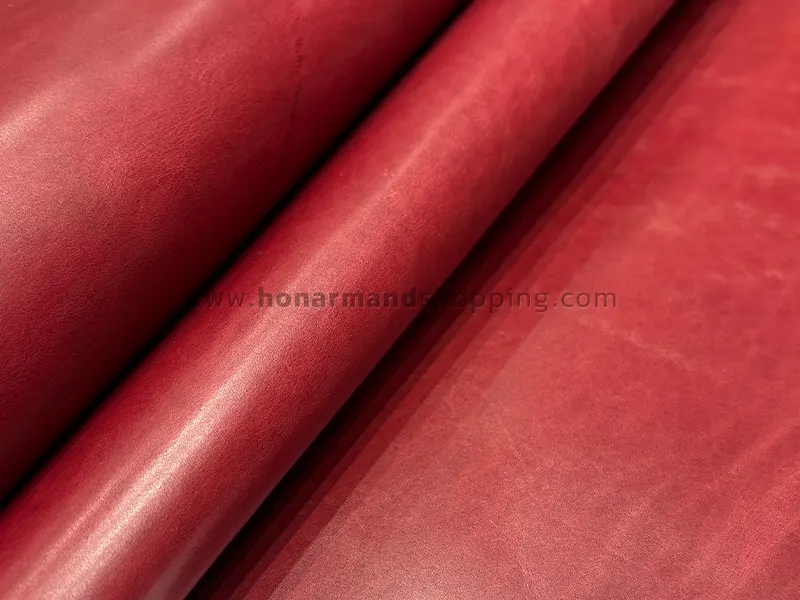 چرم گاوی طرح افکتی رنگ آلبالویی