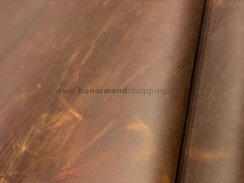 چرم گاوی طرح هورس افکتی رنگ قهوه ای