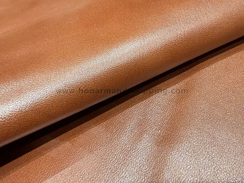 چرم بزی طرح ناپا رنگ عسلی