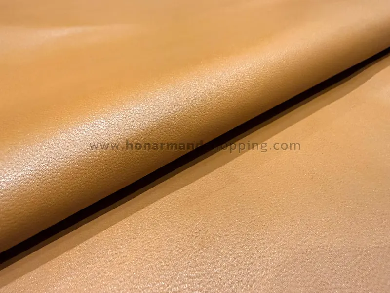 چرم بزی طرح ناپا رنگ کاراملی