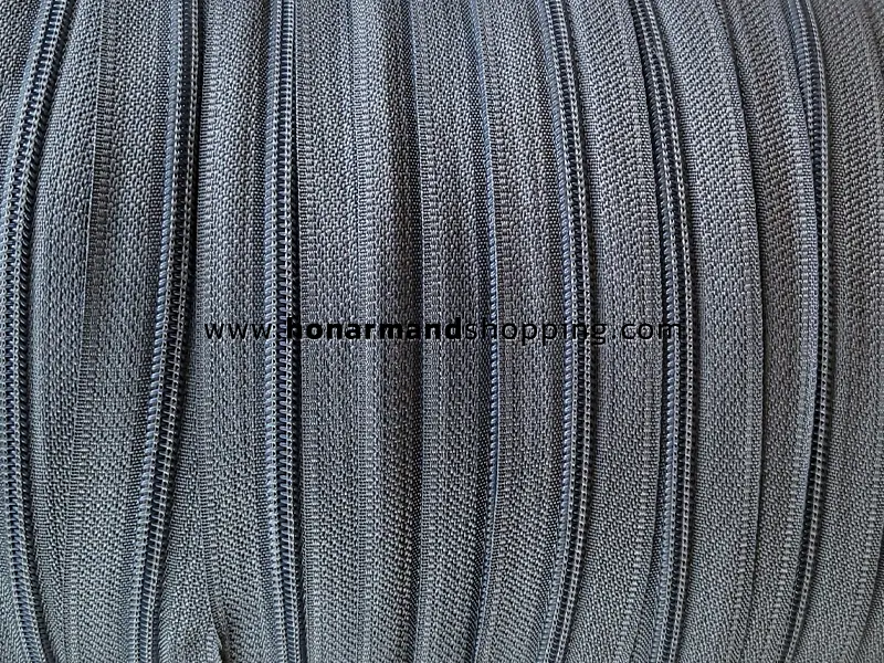 زیپ پلاستیکی شماره 3 رنگ طوسی