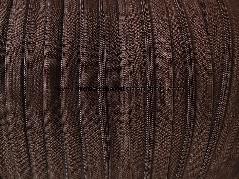 زیپ پلاستیکی شماره 3 رنگ قهوه ای