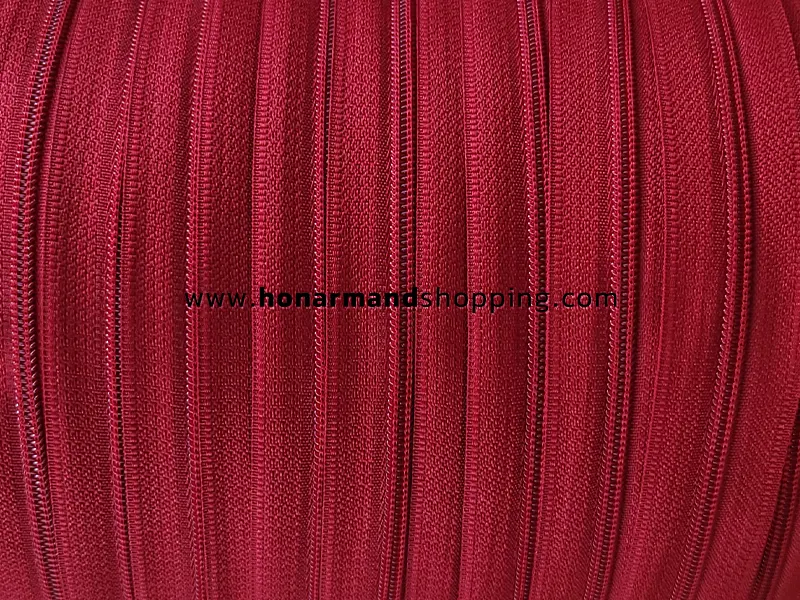 زیپ پلاستیکی شماره 3 رنگ قرمز