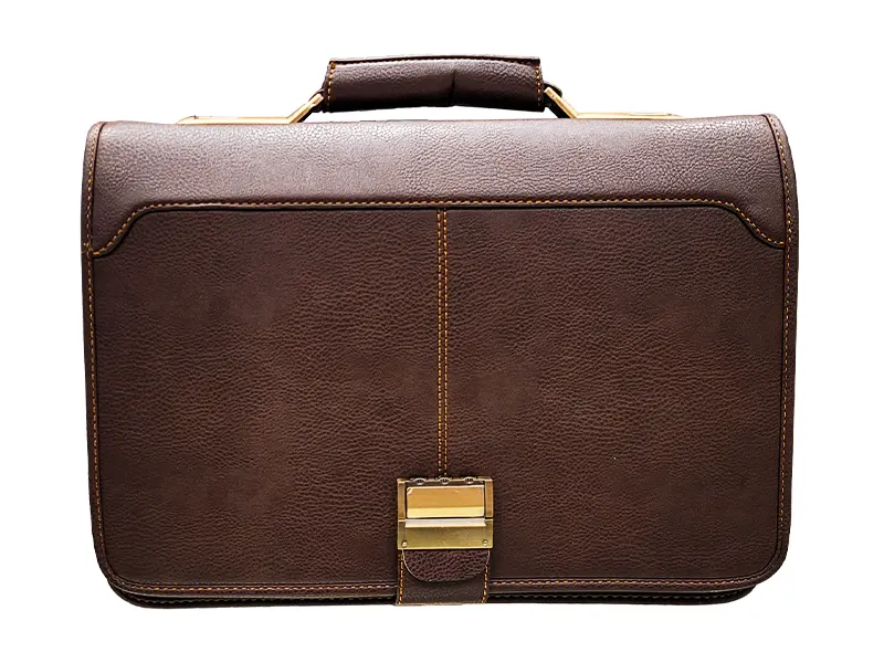 کیف اداری مردانه چرم مصنوعی رنگ قهوه ای