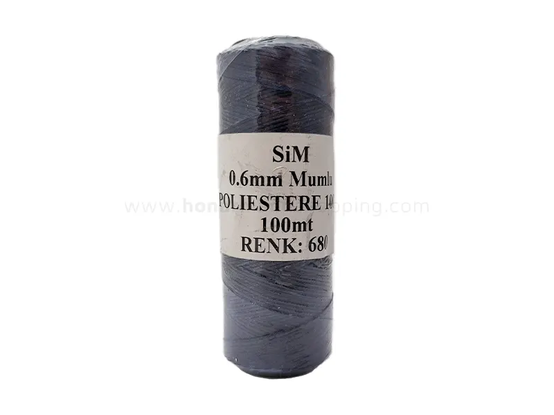 دوک نخ موم دار سیم (SIM) سایز 0.6 رنگ سرمه ای (100 متری)