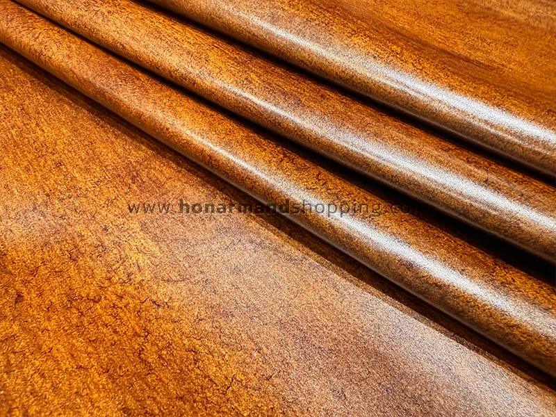 چرم گاوی طرح ناپا رنگ قهوه ای پتینه