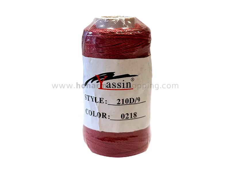 قرقره نخ ابریشم YASSIN رنگ زرشکی (وارداتی) کد 0218