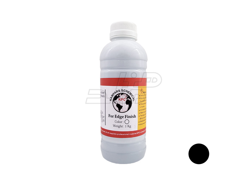 رنگ لبه چرم مشکی kpc پلاس یک لیتری