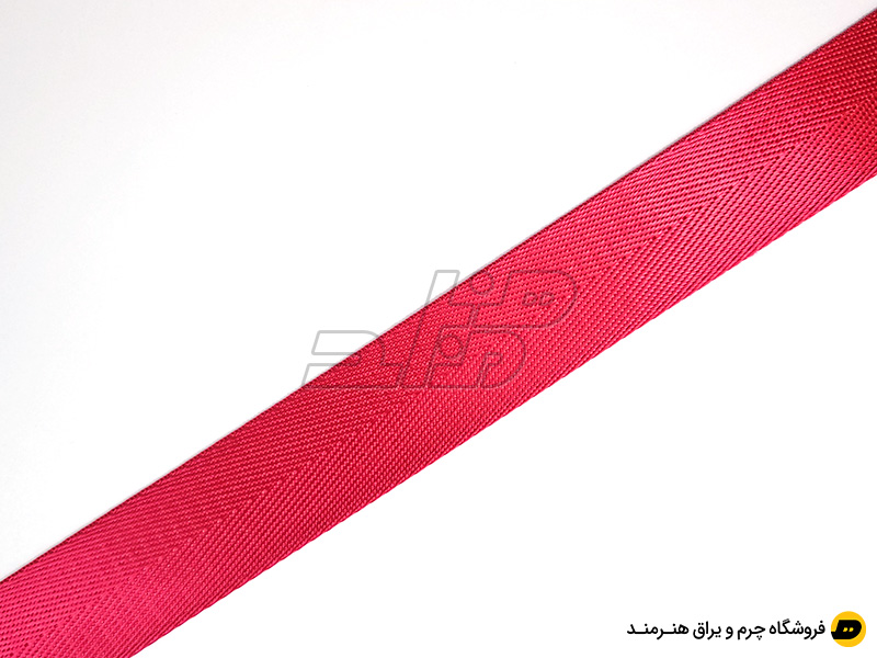 بند برزنت ساتن خارجی رنگ قرمز (عرض 2.5 سانت)