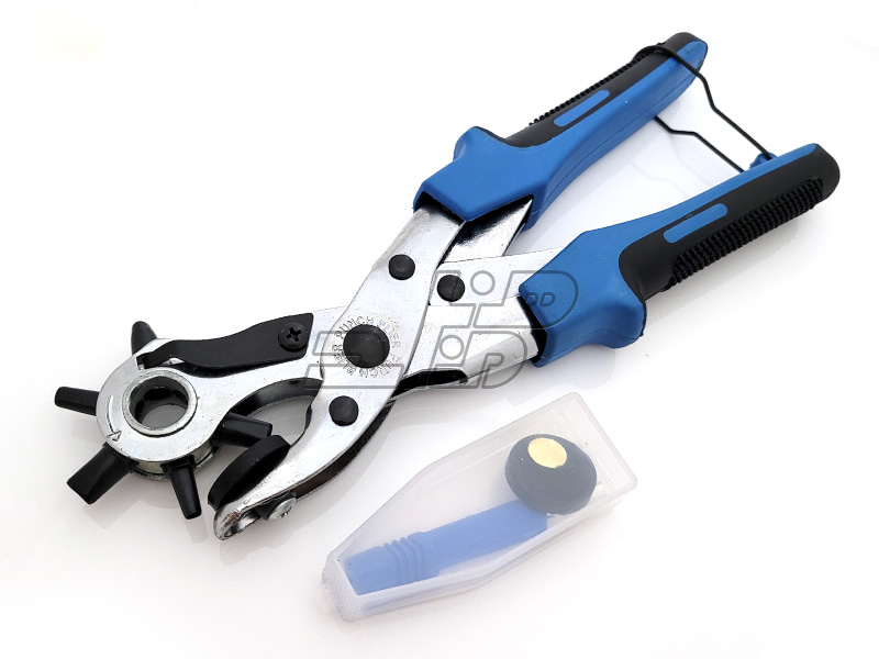 انبر پانچ دو اهرم با سری لوبیایی دسته آبی