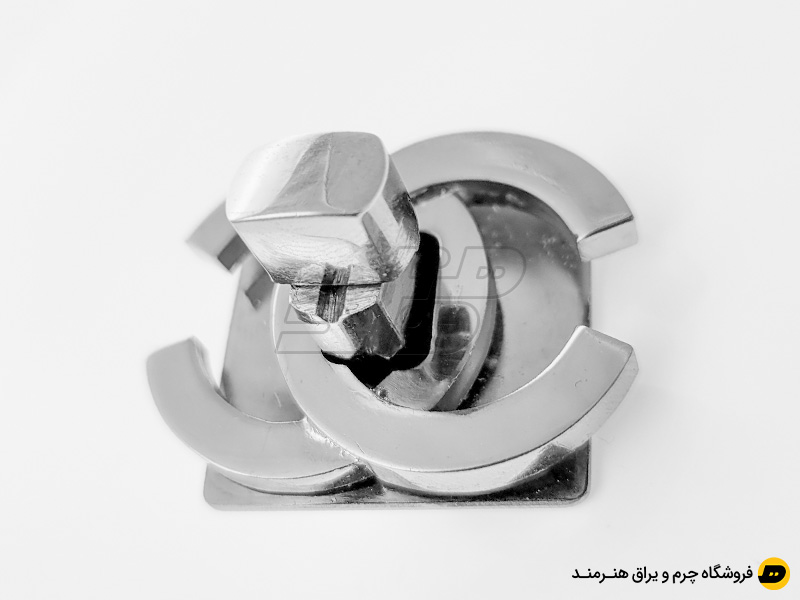 قفل شنل فلزی سایز کوچک رنگ نیکل