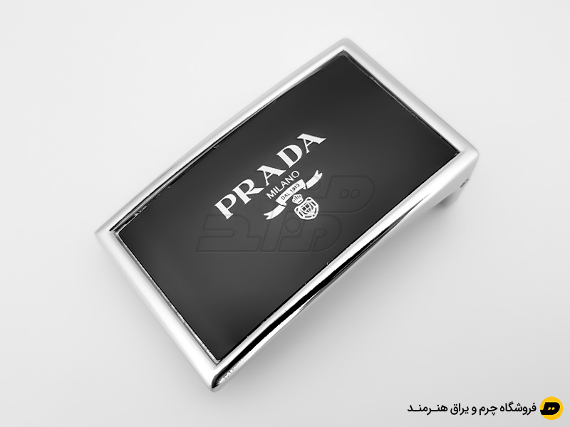 سگک کمربند پلاکی طرح PRADA  سایز 3.5