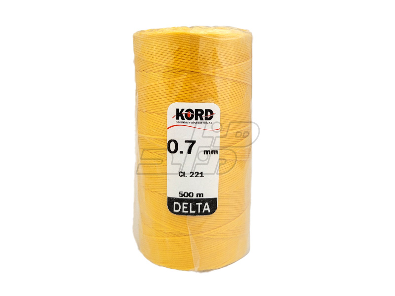 دوک نخ موم دار کورد (KORD) سایز 0.7 رنگ زرد کد 221