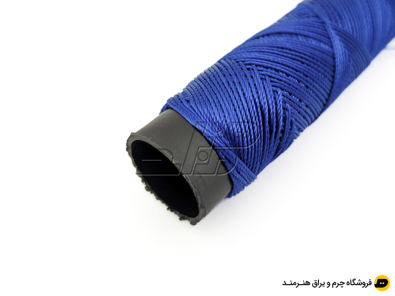 قرقره نخ ابریشم رنگ آبی کاربنی
