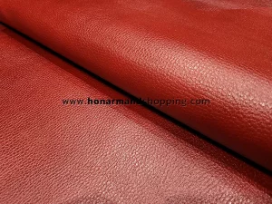 چرم طبیعی گاوی طرح فلوتر رنگ زرشکی