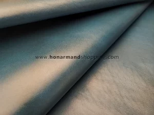 چرم طبیعی گاوی طرح ساده  رنگ آبی سایه دار