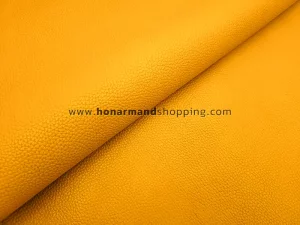 چرم طبیعی گاوی طرح فلوتر رنگ زرد