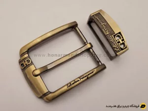 سگک کمربند زبانه دار رنگ زردقلم  سایز 3.5