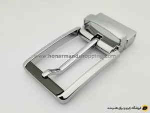 سگک کمربند زبانه دار چرخشی رنگ نیکل سایز 3.5