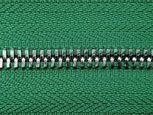 زیپ دوطرفه فلزی سایز 5 رنگ سبز دندانه نیکل (1 متری)