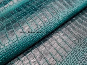 چرم گاوی کورو افکت رنگ سبز آبی