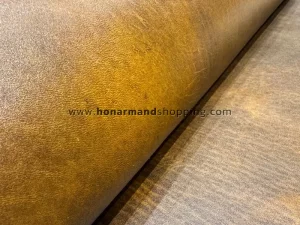 چرم افکت گاوی رنگ زیتونی