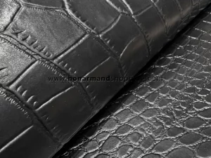 چرم طبیعی گاوی طرح پریما رنگ مشکی